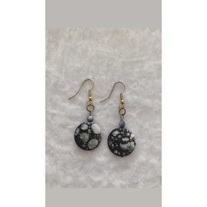 Black and Grey Dangling Earrings